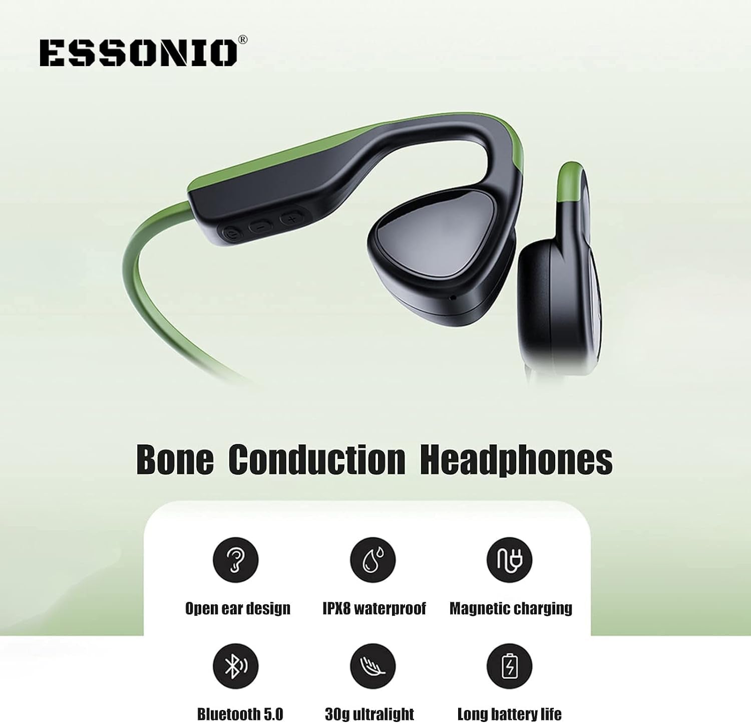 Bone Conduction Headphones Swimming Headphones Bluetooth Open Ear Headphones IPX8 Waterproof Underwater Headphones for Swimming with 8G Memory