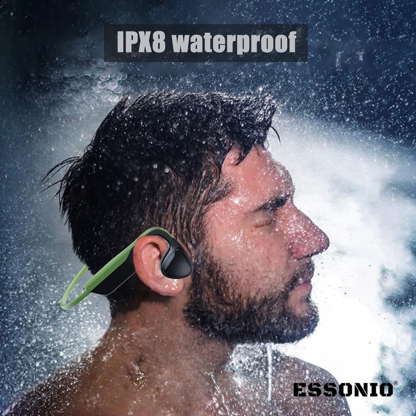 Bone Conduction Headphones Swimming Headphones Bluetooth Open Ear Headphones IPX8 Waterproof Underwater Headphones for Swimming with 8G Memory