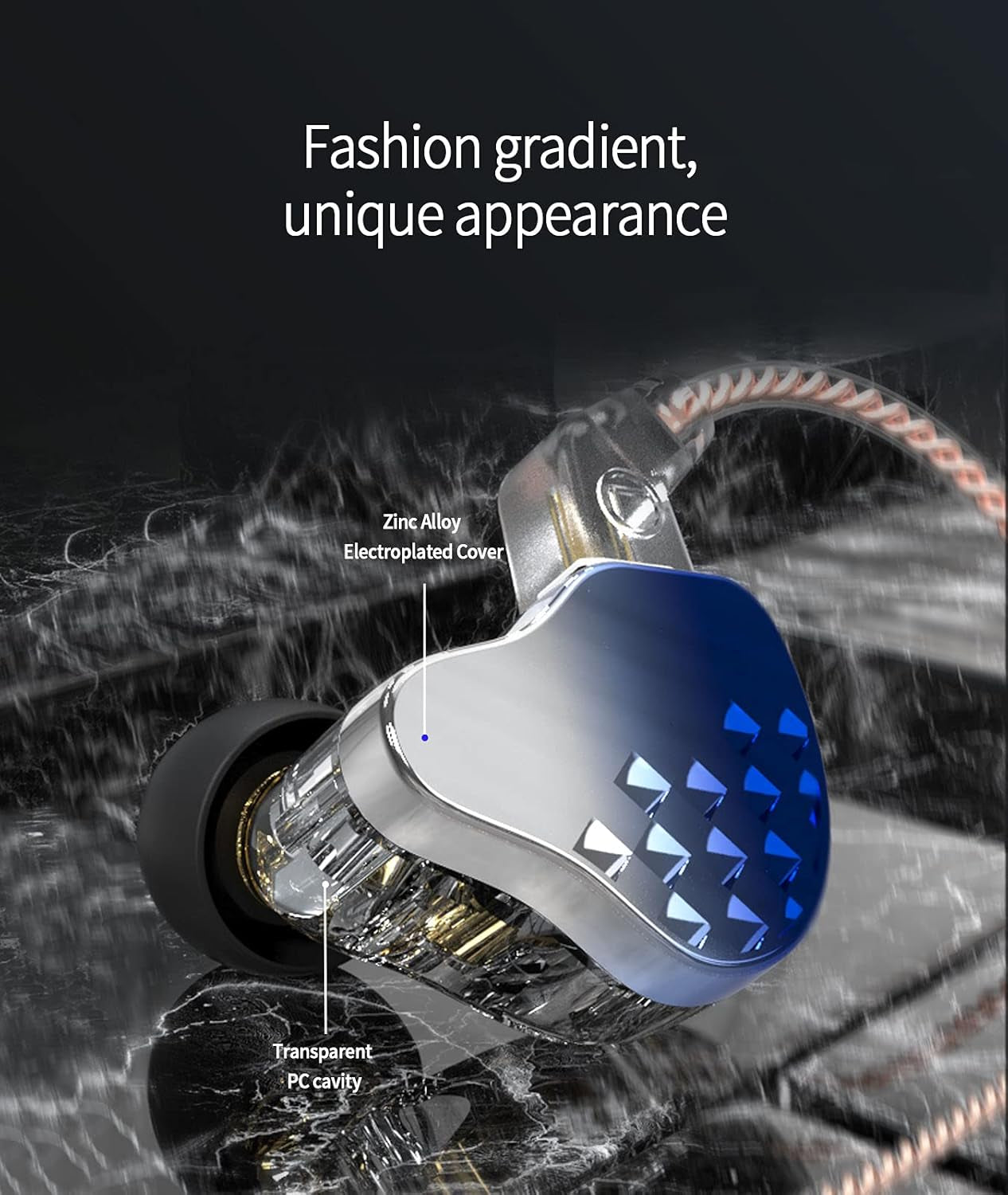 KBEAR Robin in Ear Monitors, Stereo Wired Earphones, Powerful Resolution 1DD+4BA Hybrid Hifi Earphone Earbuds, Noise Isolating In-Ear Earphones with Detachable Cable 0.78Mm 2Pin (No Mic, Blue)……