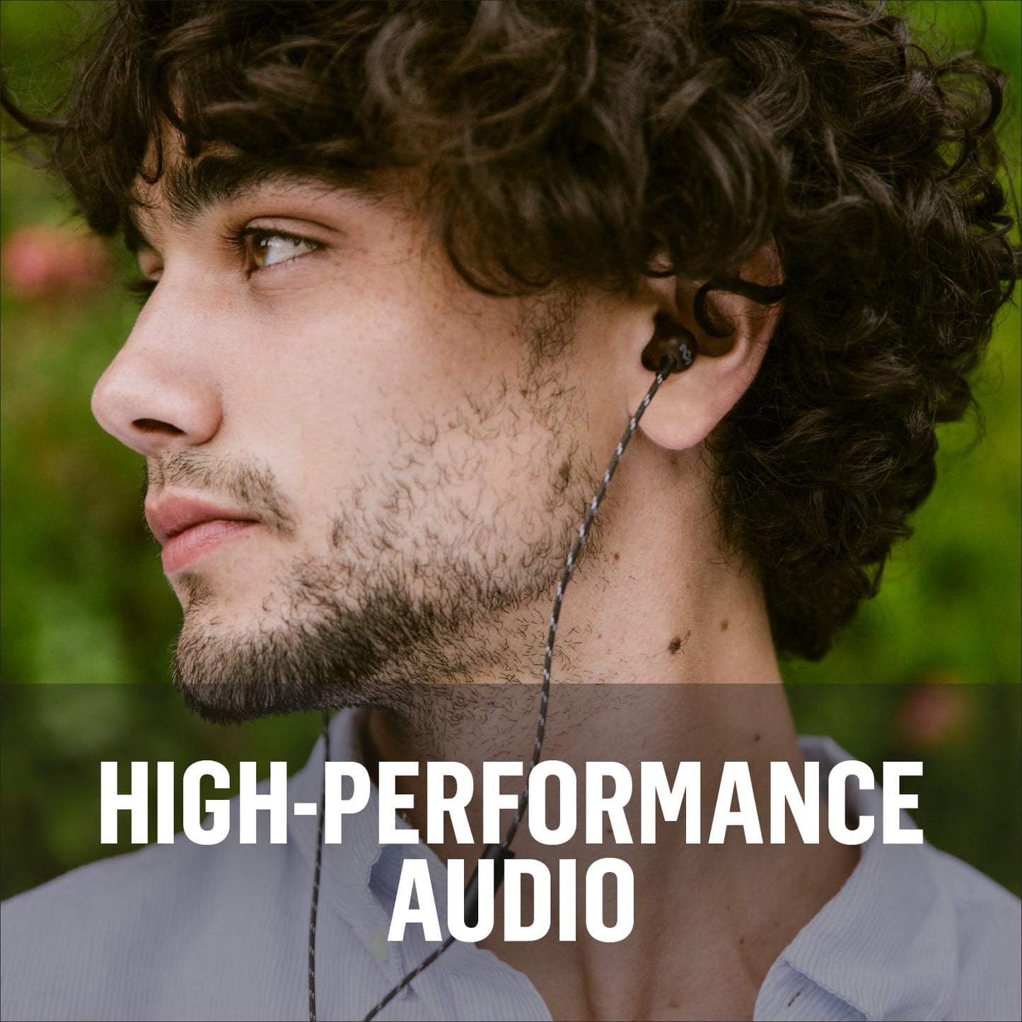 Smile Jamaica: Wired Earphones with Microphone, Noise Isolating Design, and Sustainable Materials, Brass