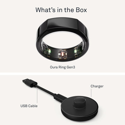 Ring Gen3 Heritage - Black - Size 12 - Smart Ring - Size First with  Ring Gen3 Sizing Kit - Sleep Tracking Wearable - Heart Rate - Fitness Tracker - 5-7 Days Battery Life