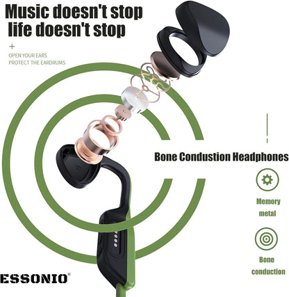 Bone Conduction Headphones Swimming Headphones Bluetooth Open Ear Headphones IPX8 Waterproof Underwater Headphones for Swimming with 8G Memory