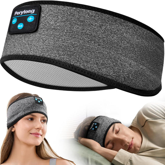 Wireless Sleep Headband with Comfortable Earbuds for Side Sleepers, Sleeping Eye Mask for Women Men Workout Running