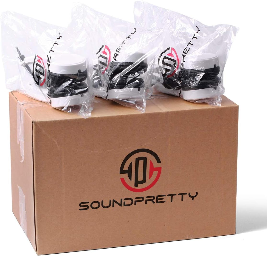 Wholesale Bulk Headphones Earbuds Classroom 5 Pack Headphones in Bulk SP-T05 White Multi Pack for Kids for School Back to School Adjustable Headsets for Students Children