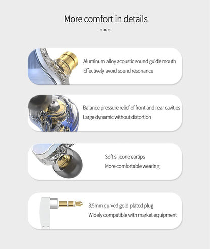 KBEAR Robin in Ear Monitors, Stereo Wired Earphones, Powerful Resolution 1DD+4BA Hybrid Hifi Earphone Earbuds, Noise Isolating In-Ear Earphones with Detachable Cable 0.78Mm 2Pin (No Mic, Blue)……