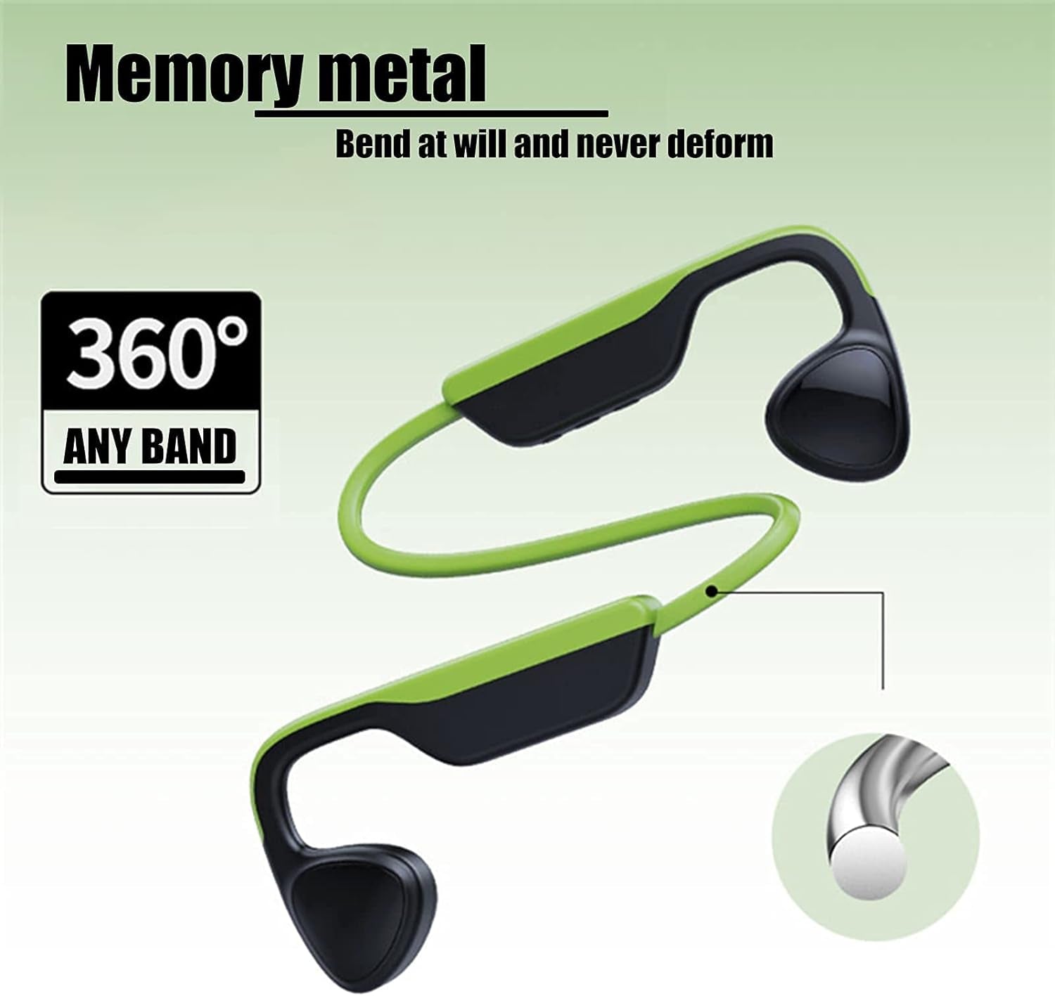 Bone Conduction Headphones Swimming Headphones Bluetooth Open Ear Headphones IPX8 Waterproof Underwater Headphones for Swimming with 8G Memory