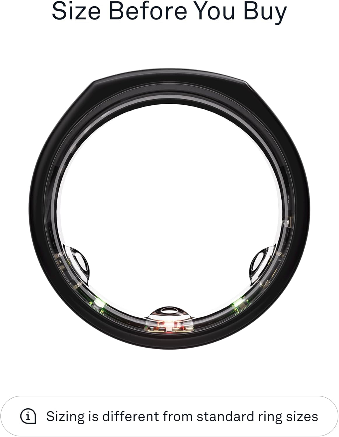 Ring Gen3 Heritage - Black - Size 12 - Smart Ring - Size First with  Ring Gen3 Sizing Kit - Sleep Tracking Wearable - Heart Rate - Fitness Tracker - 5-7 Days Battery Life