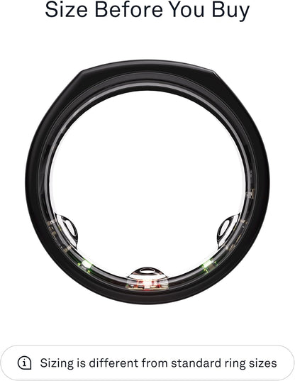 Ring Gen3 Heritage - Black - Size 12 - Smart Ring - Size First with  Ring Gen3 Sizing Kit - Sleep Tracking Wearable - Heart Rate - Fitness Tracker - 5-7 Days Battery Life